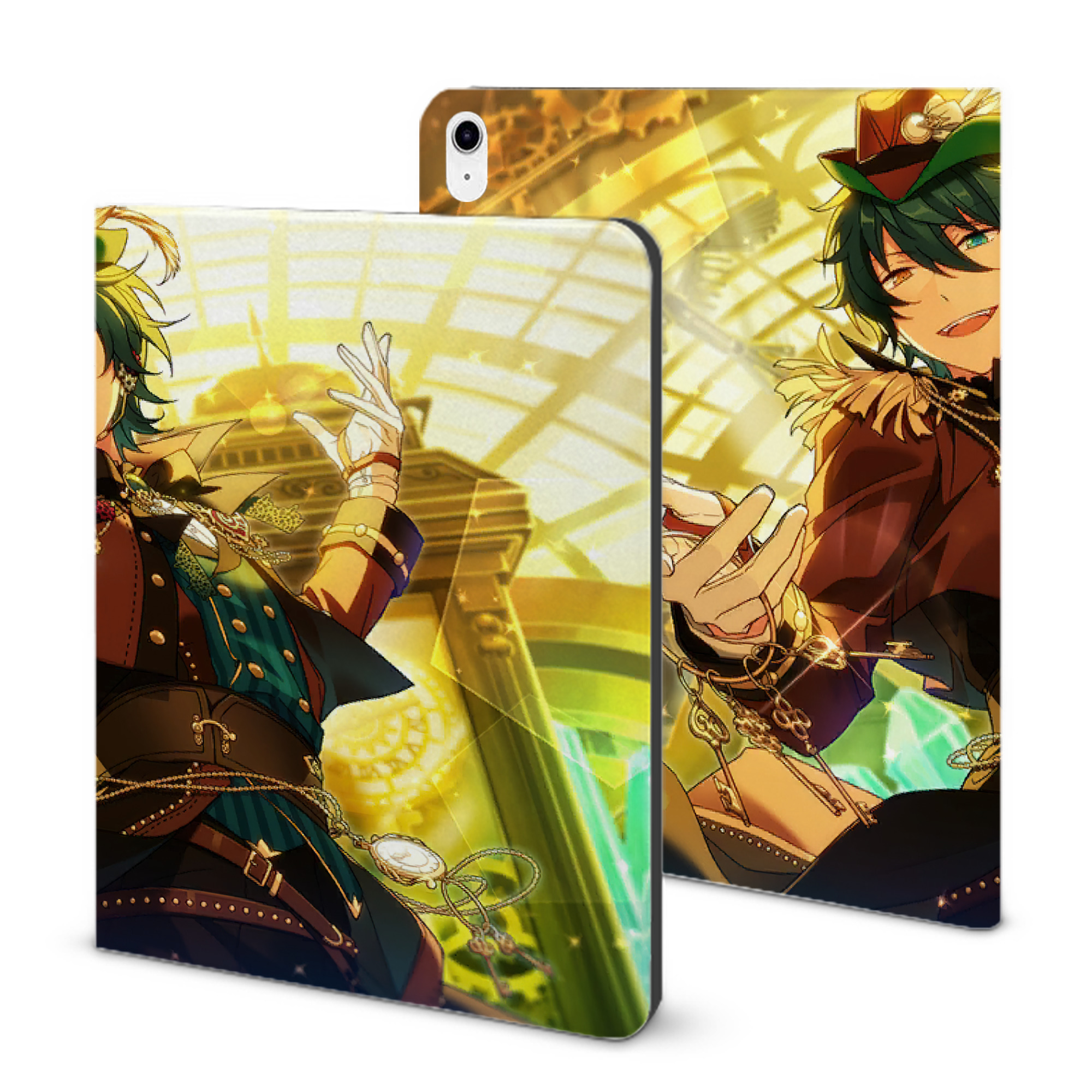 （画像用） あんさんぶるスターズ! Ensemble Stars IPad ケース ブック型 PUレザー TPU 耐衝撃 軽量 薄型 ペン収納なし 全面保護 IPad 各モデル対応